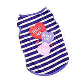 KUTKUT Combo of 3 Sleeveless Cotton Sweat Shirt for Puppy, Small Dog and Cat (Size: L, Chest Girth 45cm, Back Length 35 cm) - kutkutstyle